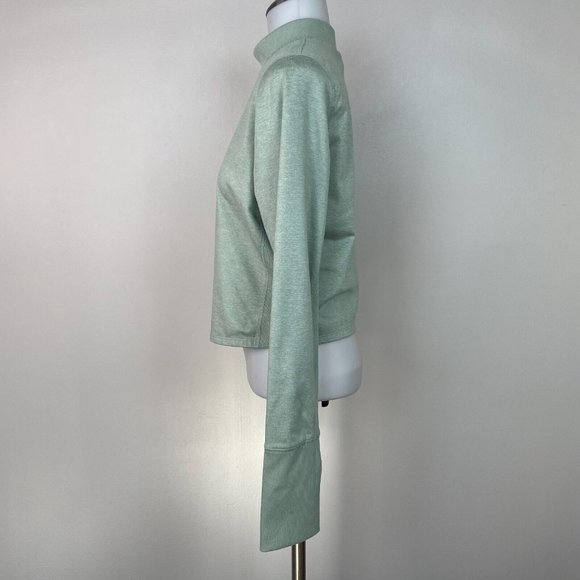 Old Navy Active Crop Top Large Green Mock Neck Cozecore Stretch Women's - Picture 4 of 12